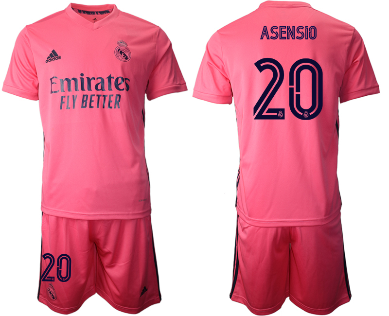 Men 2020-2021 club Real Madrid away #20 pink Soccer Jerseys